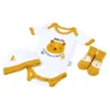 LOT BODY BONNET ET CHAUSSETTES T NAISSANCE COTON LEOPARD