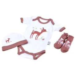 LOT BODY BONNET ET CHAUSSETTES NAISSANCE FAON