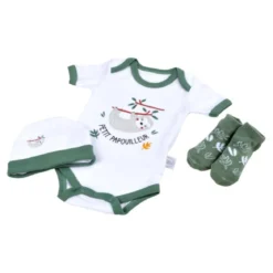 LOT BODY BONNET ET CHAUSSETTES TAILLE NAISSANCE COTON