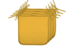 LOT DE 4 GALETTES 38X38CM MOUTARDE