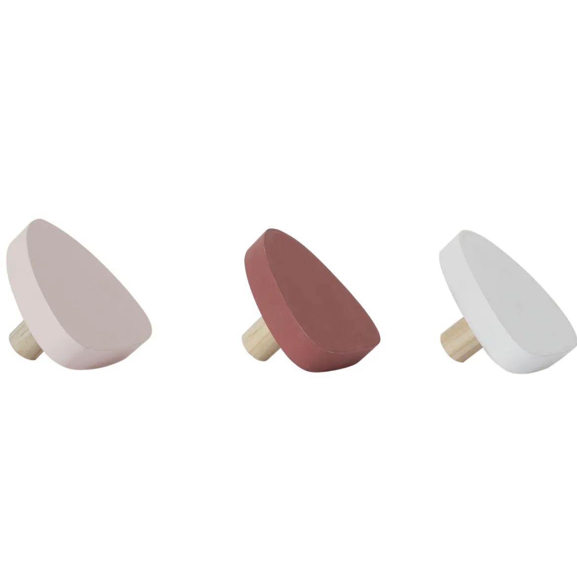 LOT DE 3 PATERES GEOMETRIQUES BLANC ROSE ET TERRA