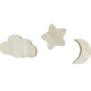 LOT DE 3 PATERES LUNE NUAGE ET ETOILE