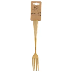 LOT 4 FOURCHETTES GOLD INOX OR