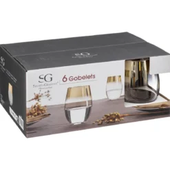 LOT 6 GOBELETS BAS ARYA OR 54CL