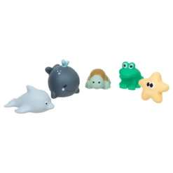 LOT 5 JOUETS DE BAIN H.11CM