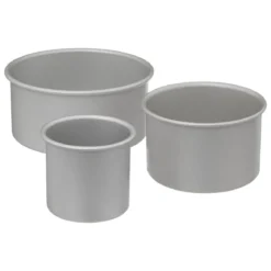 LOT 3 MOULES A GATEAU ALUMINIUM BORD HAUT POUR PIECE MONTEE