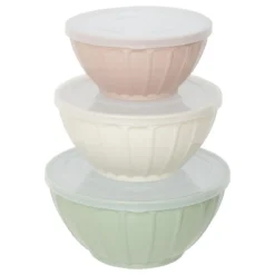 LOT 3 SALADIERS PLASTIQUE AVEC COUVERCLE