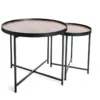 LOT 2 TABLES APPOINT GIGOGNE H.60CM ET H.41CM