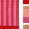 LOT 2 TORCHONS RAYE ET UNI MULTICOLORE 70X45CM