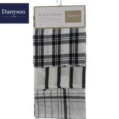 LOT 3 TORCHONS 40X60CM COTON