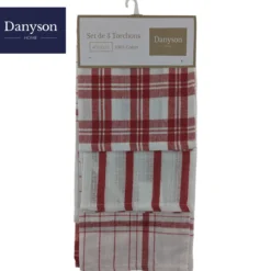 LOT 3 TORCHONS 40X60CM COTON