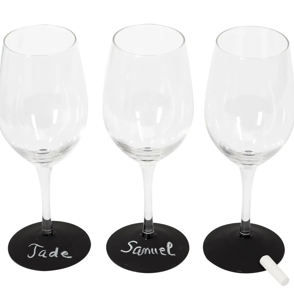 LOT 3 VERRES PIED ARDOISE