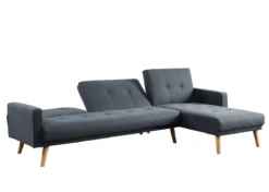 LUXI CANAPE ANGLE ANTHRACITE CONVERTIBLE STYLE SCANDINAVE
