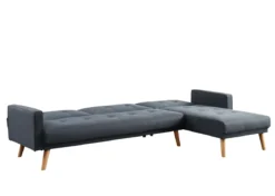 LUXI CANAPE ANGLE ANTHRACITE CONVERTIBLE STYLE SCANDINAVE