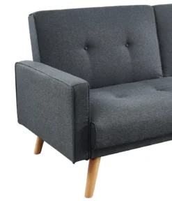 LUXI CANAPE ANGLE ANTHRACITE CONVERTIBLE STYLE SCANDINAVE