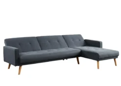 LUXI CANAPE ANGLE ANTHRACITE CONVERTIBLE STYLE SCANDINAVE
