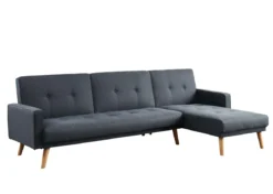 LUXI CANAPE ANGLE ANTHRACITE CONVERTIBLE STYLE SCANDINAVE