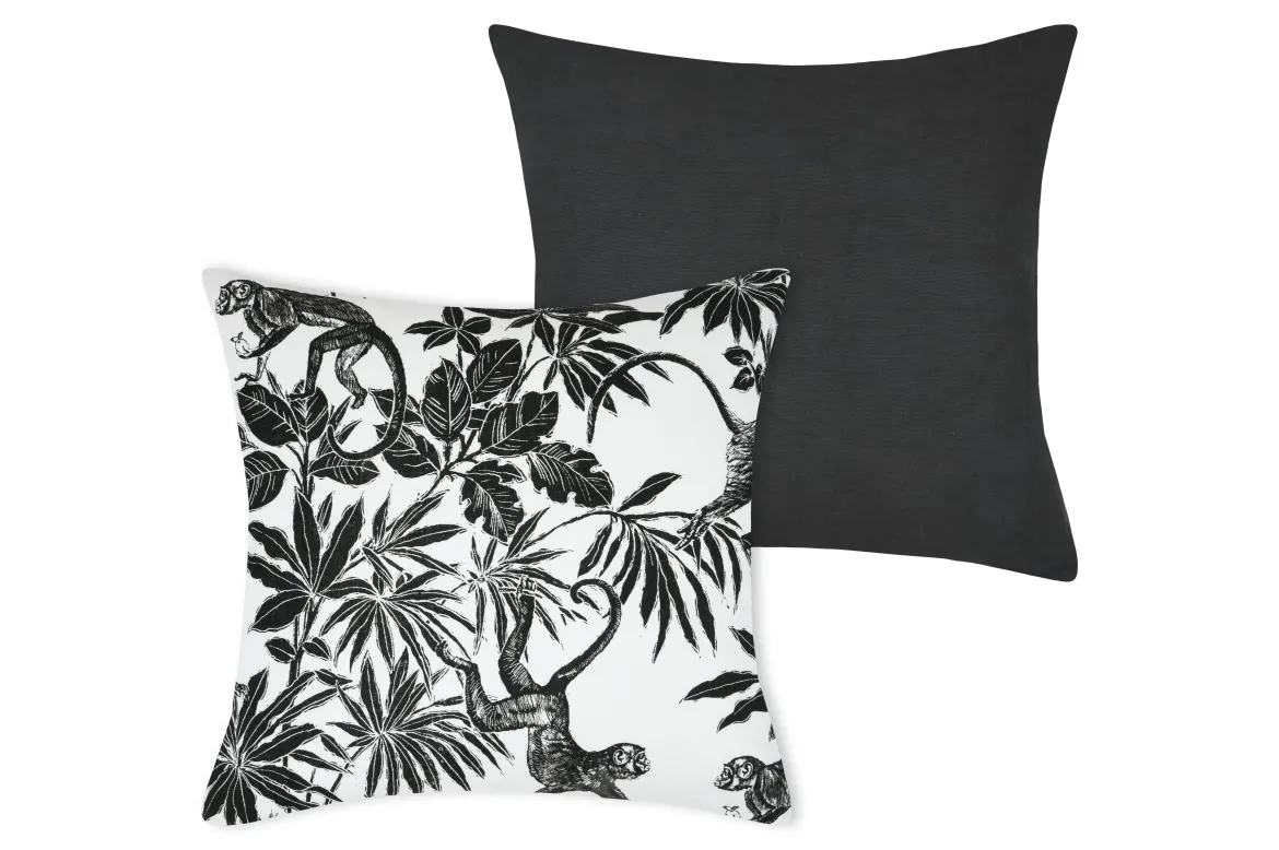 MACACO HOUSSE COUSSIN 40X40CM ARDOISE