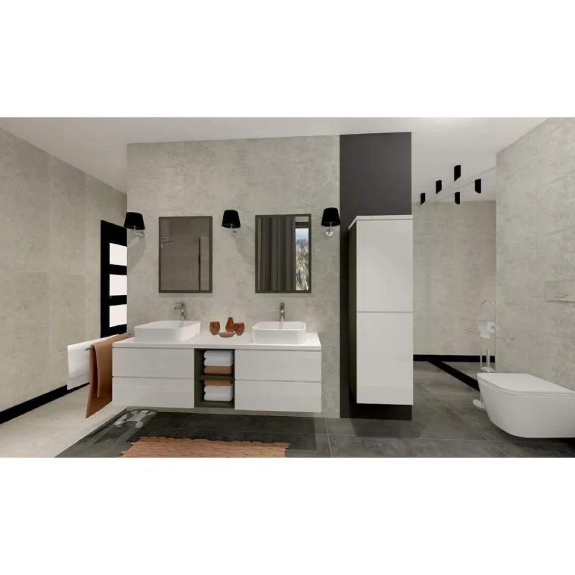 MALAGA SALLE DE BAIN BLANC