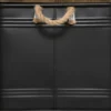 MALLE METAL BOIS NOIR CUBA D.45.2X30X25CM