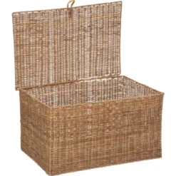 MALLE ROTIN CARMEN NATUREL D.50.5X36X29.5CM