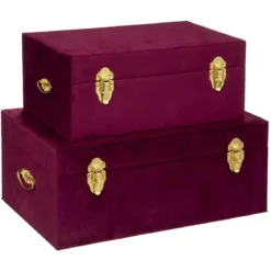 MALLE VELOURS NIGHT RUBIS D.49X29X19.5CM
