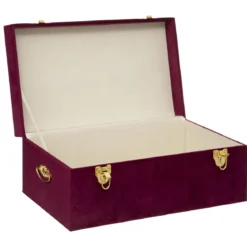 MALLE VELOURS NIGHT RUBIS D.41X24X16.5CM
