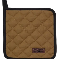 MANIQUE CHEF BLACK LINE 20X20CM COTON VERT KAKI