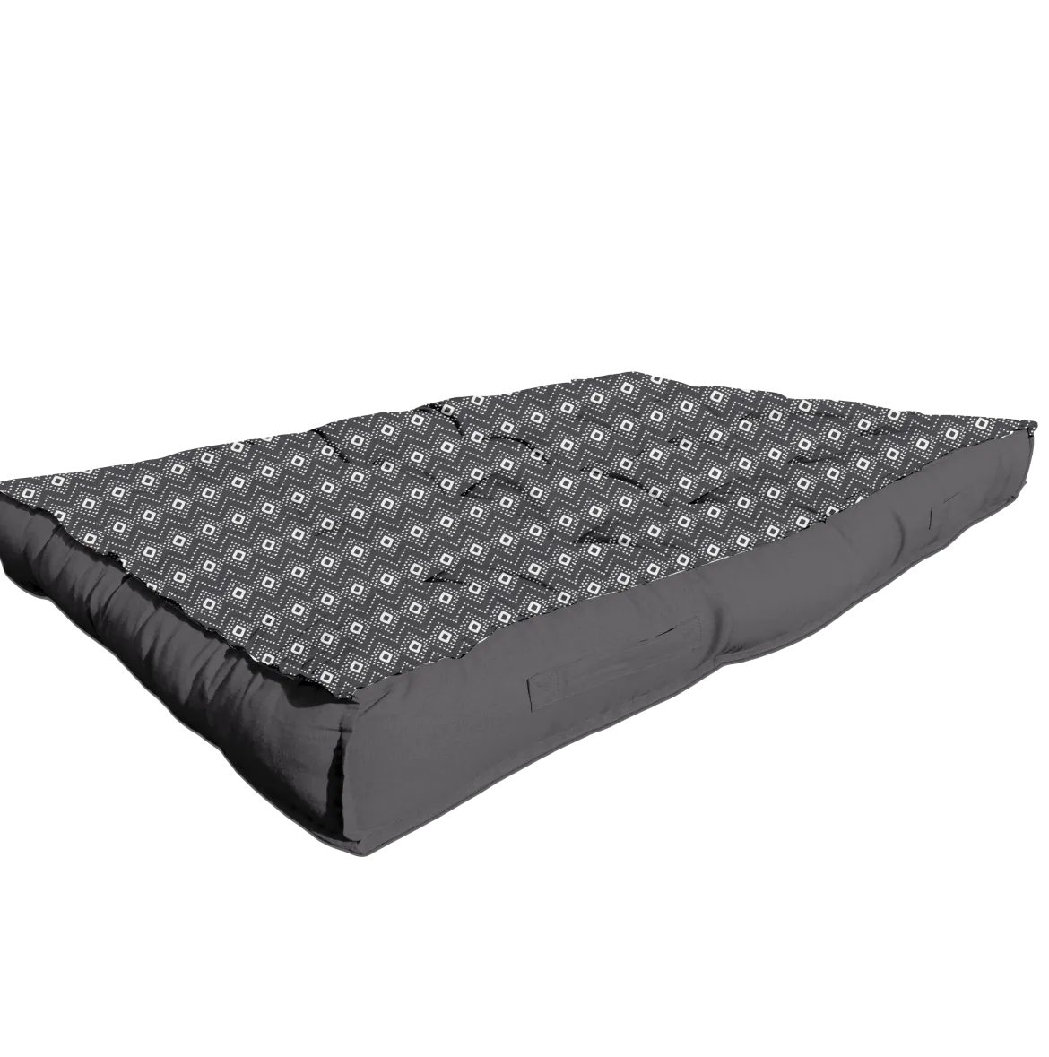 MATELAS PALETTE 120X80X15CM COTON ETHNIK FUSAIN