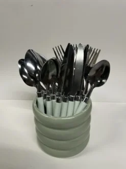 MENAGERE ELSA VERT 24 PIECES AVEC RANGE COUVERT