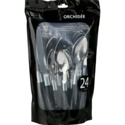 MENAGERE 24PCS ORCHIDEE NOIR