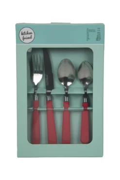 MENAGERE 24 PIECES BISTROT ROUGE