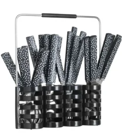 MENAGERE 24 PIECES GEO ET RANGE COUVERT NOIR