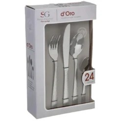 MENAGERE 24 PIECES INOX D ORO