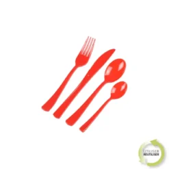 MENAGERE 24 PIECES REUTILISABLES ROUGE