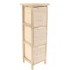 MEUBLE 3 TIROIRS IMPRIMES POIGNEE METAL NATUREL BLANC