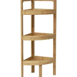 MEUBLE D ANGLE 3 ETAGERES BAMBOU