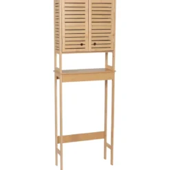 MEUBLE DESSUS WC BAMBOU 2 PORTES ET ETAGERE TRINIDAD