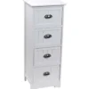 MEUBLE MDF 4 TIROIRS AVEC POIGNEE BLANC