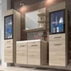 MEUBLE DE SALLE DE BAIN SUSPENDU AVEC MIROIR NATUREL