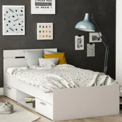 MICHIGAN LIT 90X200CM 2 TIROIRS 1 NICHE