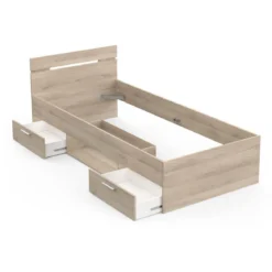 MICHIGAN LIT 90X200CM 2 TIROIRS 1 NICHE