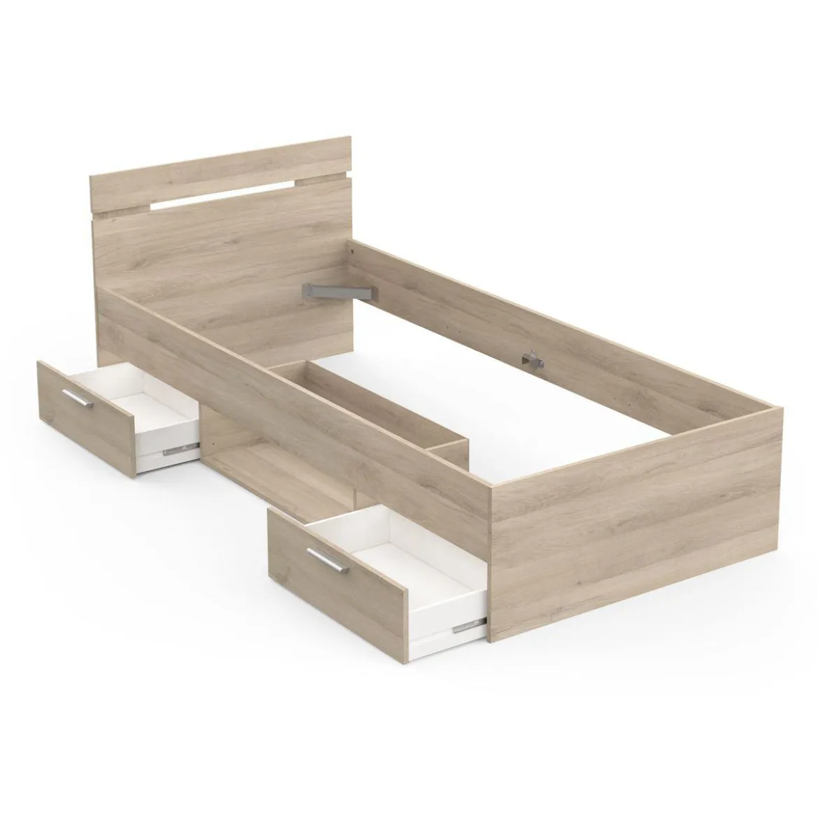 MICHIGAN LIT 90X200CM 2 TIROIRS 1 NICHE