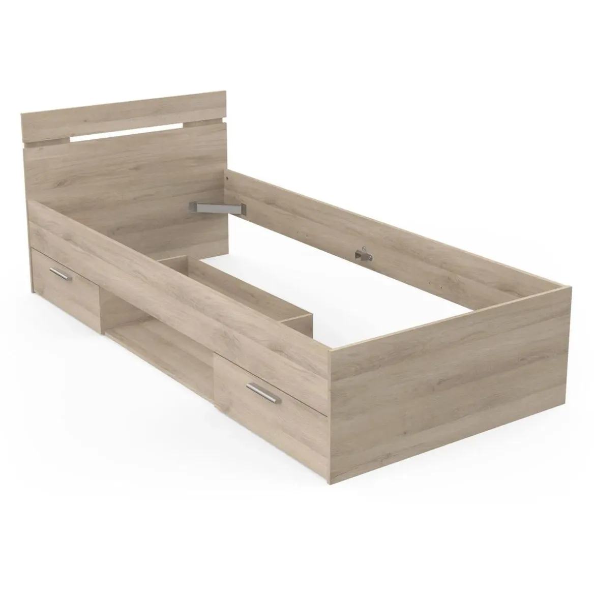 MICHIGAN LIT 90X200CM 2 TIROIRS 1 NICHE