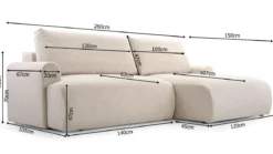 MIKO CANAPE ANGLE DROIT CONVERTIBLE ARAGON 14
