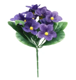 MINI BOUQUET DE VIOLETTES H18CM