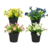 MINI FLEURS POT PLASTIQUE NOIR