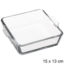 MINI PLAT CARRE VERRE 15X15CM