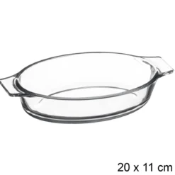 MINI PLAT OVAL VERRE 20X11CM