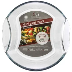 MINI PLAT ROND VERRE D.16CM